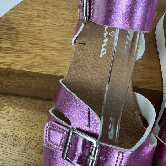 Big Kids Girls Nina Lacey Metallic Pink Strappy Platform Sandals Size 5 Y GUC - Picture 6 of 10